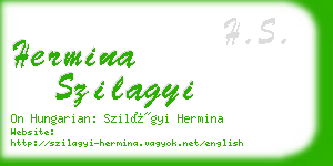hermina szilagyi business card